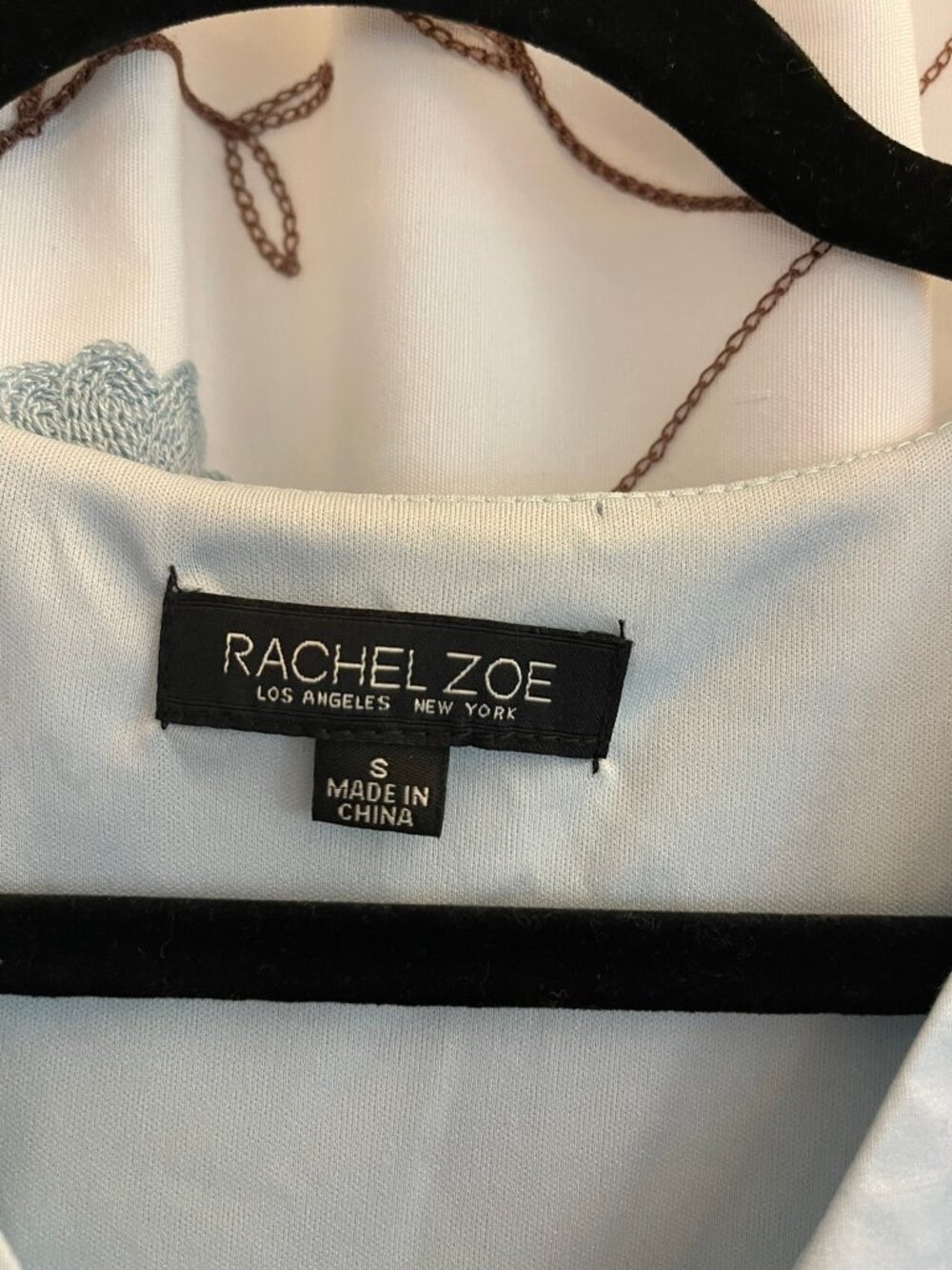 Like New Women's Sz S Rachel Zoe Light Blue Floral Tiered Maxi Dress - Picture 4 of 8